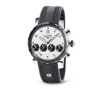 Orologio Eberhard Uomo Chrono 4 in Acciaio 31073.CN CU BIANCO/NERO